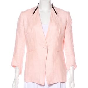 Pink Alberto Makali Linen Blazer